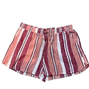 NEW Universal Thread pink stripe pull on shorts